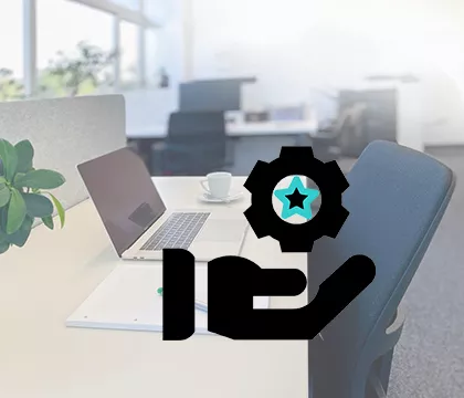 Coworking Space mit Laptop